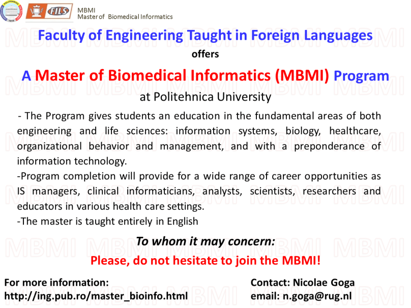 Master of Biomedical Informatics